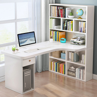 Meubles de bureau à domicile, bureau d'étude en bois pour étudiants, table d'écriture, table d'ordinateur, bureaux avec étagère de rangement