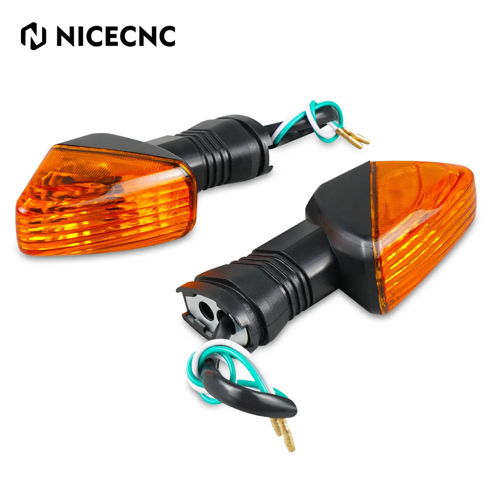 Nicecnc ไฟเลี้ยวหน้าหลังรถจักรยานยนต์12V 6W สำหรับ Kawasaki kle 650 versys 2007-2008 KLR650 2008-2017