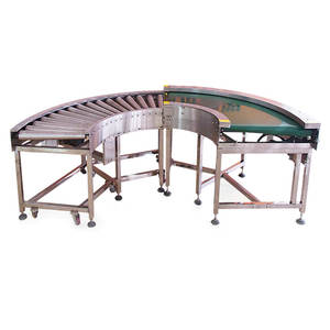 Máquina transportadora de torneado curvo de acero inoxidable OEM, transportador de rodillos para uso en transportadores de construcción de la industria del cemento - Product Image 4