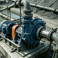 Pompe à boue horizontale de 4, 6, 8, 10, 12, 14 pouces pour l'extraction d'or, le dragage de sable et de boue, et le dragage de rivière