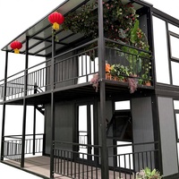 Casa Contenedor Prefabricada Modular de Acero, Estilo Moderno de Mediados de Siglo, con Interior Espacioso, Dormitorio, Baño, Ducha y Diseño Transpirable