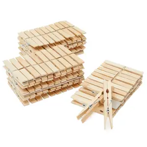 Bán buôn sản phẩm bằng gỗ clothespins quần áo ngoài trời giặt treo chống gỉ quần áo Clip DIY Craft hình ảnh hình ảnh