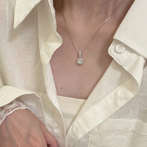 Collar de Plata de Ley S925 con Circonita, Clásico, Minimalista y Exquisito para Mujer, Diseño Versátil de Alta Gama - Product Image 2