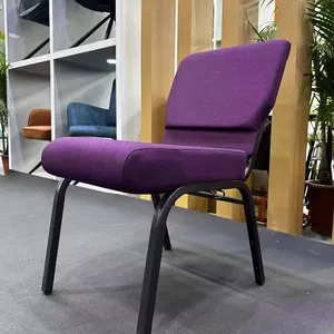 Modern Padded Stackable Metal Theater Church Chairs Wholesale for Home Office Hospital Church Interlocking Design for Sale