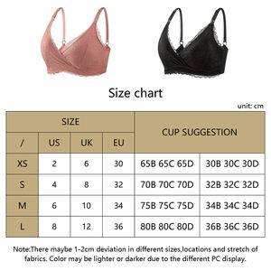 Venta al por mayor EE. UU. Sexy Cuello en V Crossover Wireless Sexy Lace Front Open Embarazo Maternidad Sujetador de lactancia para mujeres - Product Image 2