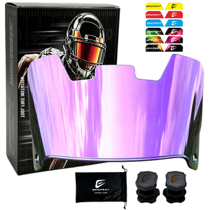 Visières universelles pour casques de football américain REVO Chrome Purple Eye Shield pour casques de rugby pour jeunes et <span class=keywords><strong>adultes</strong></span> - Product Image 1