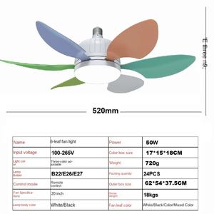 Ventilateur de Drone Universel à Gradation avec Lanterne LED Télécommande Ventilateur de Plafond Silencieux pour Salle à Manger Chambre Salon - Product Image 6