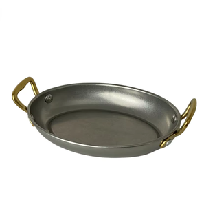Plat <span class=keywords><strong>de</strong></span> service ovale vintage en acier inoxydable avec poignée dorée, <span class=keywords><strong>plateau</strong></span> métallique pour banquets, réceptions, pâtes, steaks, <span class=keywords><strong>fruits</strong></span> <span class=keywords><strong>de</strong></span> <span class=keywords><strong>mer</strong></span> - Product Image 2
