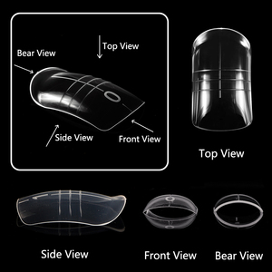 150 pièces de formes doubles transparentes pour ongles carrés, grande taille, pour gel acrylique, extension rapide des ongles de pied - Product Image 3
