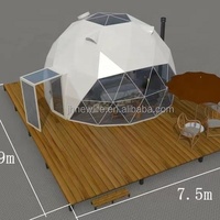 Dôme de luxe en cristal étoilé tente maison abritée hôtel Igloo dôme géodésique