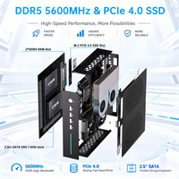 Mini PC de jeu avec processeur Intel Core I5-12400F et carte graphique RTX 4060 8 Go, ordinateur compact avec prise en charge DDR5 pour le travail et le divertissement