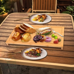 Tablas de cortar grandes de bambú, cubiertas de quemador de estufa, cubiertas superiores de estufa, tablero de fideos de cubierta de estufa para 2 quemadores - Product Image 4