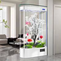 Aquarium sur pied de luxe léger, nouveau style, monobloc, grand aquarium écologique domestique pour méduses, sans eau