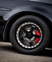 Jantes de course en aluminium forgé noir brillant à 5 branches fraîchies 17*10 5*115 5*120.65 avec beadlock, compatibles Challenger Corvette