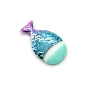 Pinceau de maquillage queue de sirène de petite taille simple dégradé BB crème fond de teint en forme de poisson brosse cheveux synthétiques outils de beauté - Product Image 6