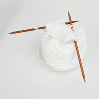 75pcs 20cm Aiguilles à tricoter en bambou carbonisé à double pointe 15 tailles 2.0-10mm Ensemble d'aiguilles à crochet pour fil à tricoter tissage artisanat