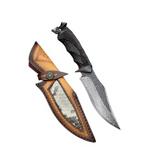 Couteau de chasse en acier au carbone avec manche en noyer et conception à lame pleine pour le camping – Vente en gros à bas prix - Product Image 5