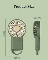 Mini ventilateur à main de type crochet, 3 vitesses réglables, rechargeable par USB, utilisation en extérieur, en voiture, à l'hôtel