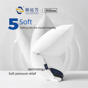 Personnalisez l'oreiller de <span class=keywords><strong>plume</strong></span> d'oie blanche d'hôtel oreiller de sommeil d'hôtel 5 étoiles avec la couverture 100% de coton pour le sommeil de lit - Product Image 3