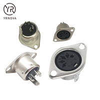 Soket Jack Betina Panel Mount Din 3,4,5,6,7,8 Pin dengan Arus Terukur 2A, Konektor Kabel Jantan Din 6 Pin