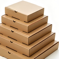 Boîte à pizza jetable en carton ondulé rigide, écologique, avec logo personnalisé imprimé, doublée d'éponge, qualité alimentaire, vente en gros