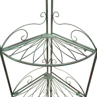 Étagère de rangement au sol multicouche pliante coin Triangle Pot de fleur étagères support de plante multifonction fer forgé métal pliable