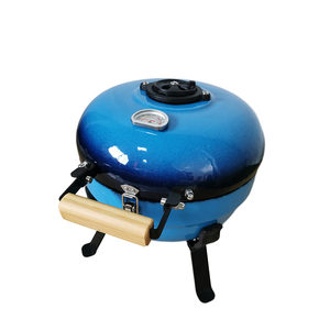 Mini Kamado 12 Pollici, Griglia Portatile Facile da Trasportare, per Campeggio, Pesca, Casa e Giardino, <span class=keywords><strong>BBQ</strong></span> in Acciaio Smaltato e <span class=keywords><strong>Ghisa</strong></span>, per 2-3 Persone - Product Image 1