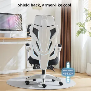 Chaise de bureau ergonomique pivotante de loisirs haut de gamme avec soutien lombaire réglable en maille, base 5 étoiles certifiée BIFMA, vérin à gaz 3 positions, cadre en acier, livraison incluse - Product Image 3