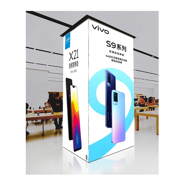 LED Light-Emitting Arc Light Box for Mall and High-Speed Railway Station Large Column Wrap Billboard