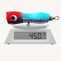 Leurre de surface Popper pour la pêche au maquereau, au bar, à la truite et au tilapia en eau salée 115MM 45G
