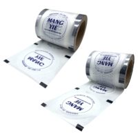 Film de scellage personnalisé pour gobelets à thé boba en plastique jetables avec logo imprimé, rouleau de scellage PP/PET 98 mm pour gobelets