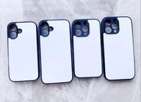 Vente chaude étui de téléphone de transfert de chaleur coque sublimée 2D aluminium vierge TPU + PC souple adapté aux étuis de téléphone iphone Samsung