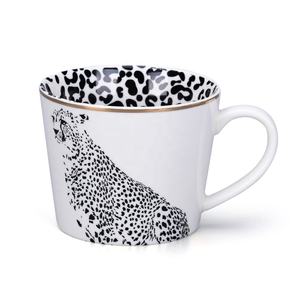 नॉर्डिक पशु डिजाइन सिरेमिक मग तेंदुए ज़ेबरा जिराफ decal धब्बेदार लक्जरी सोने रिम के साथ मग - Product Image 2
