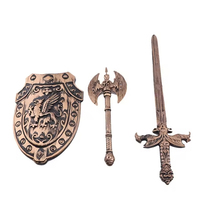 Nouvel ensemble d'épées jouets pour enfants EPT, couleur bronze, kit d'armes, outils militaires, jouets pour garçons, épées militaires