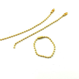 Bán Buôn 2.4*<span class=keywords><strong>100Mm</strong></span> Kim Loại Bead <span class=keywords><strong>Chain</strong></span> Ngắn Bóng <span class=keywords><strong>Chain</strong></span> Cho DIY Keychain Phụ Kiện 100 cái/túi - Product Image 5