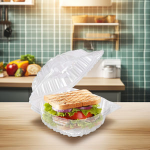 Contenedor de embalaje de <span class=keywords><strong>lechuga</strong></span> absorbente PET desechable de grado alimenticio con concha transparente personalizada, cajas de almacenamiento especiales - Product Image 2