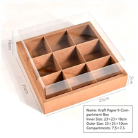 Boîte rigide en carton kraft écologique jetable pour pique-nique, camping, sushis, desserts et emballages à emporter