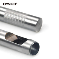 OWDEN-Ensemble professionnel de 6 poinçons creux en cuir avec perforateur en acier pour le poinçonnage de trous LT042