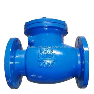 Valvola di ritegno manuale in ghisa DN100 PN16 GG25 flangiata a farfalla per acqua sanitaria - Product Image 1