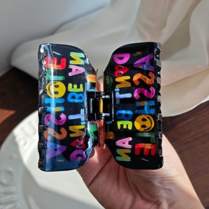 ZiTeng Personalizado Acrílico Cabelo Scratch Claw Criativo Colorido Graffiti Estilo Trendy <span class=keywords><strong>Cool</strong></span> Design Cabelo Garra - Product Image 4