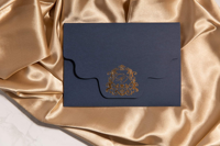 Carte d'invitation de mariage personnalisée en acrylique, pliée en trois, romantique, pour la décoration de la fête nuptiale