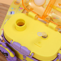 550ml plus récent dessin animé mignon enfants sous-entrepôt tasse enfants Portable Double bouteille d'eau en plastique potable avec paille pour le sport
