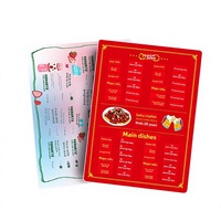 Impression numérique, menus et listes de prix personnalisés en PVC laminé A3/A4, style à rabat