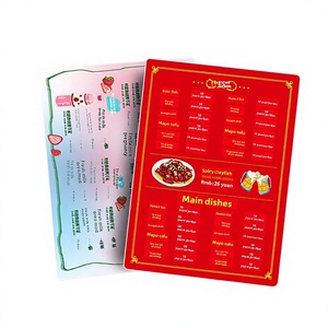 Cetak Digital PVC Laminasi A3/A4 Menu Makan & Daftar Harga Kustom Model Lipat