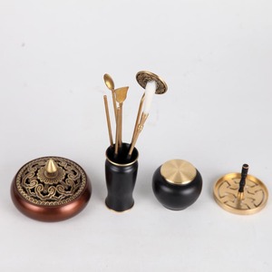 Pure <b>copper</b> incense set, incense seal making tools, sandalwood and agarwood <b>powder</b>, incense making tools, incense burner, - Product Image 1