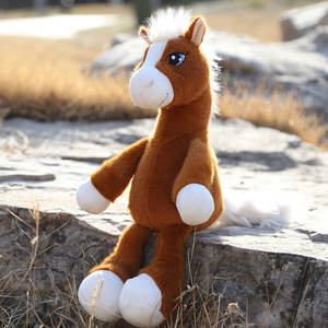 Logo personnalisé peluche cheval mascotte oreiller de sommeil pour enfants <span class=keywords><strong>poupée</strong></span> animal en peluche cadeau souvenir - Product Image 2