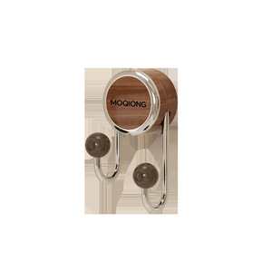 Moqiong Suction Cup <b>Hooks</b> Walnut Color Wall Mounted Reusable For Entryway <b>Coat</b> Door - Product Image 5
