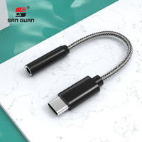 Decodificador Digital de Audio HiFi USB tipo C a conector de auriculares de 3,5mm adaptador de Audio convertidor auxiliar para cámara uso en ordenador con auriculares