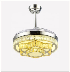 Золотой 42 ''Звездный Кристалл Потолочный вентилятор с световой лампой пульт дистанционного управления - Product Image 3