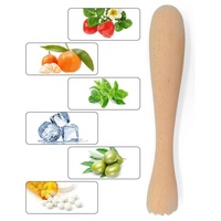 Pilon à cocktail manuel en bois, biologique et naturel, pour mojito, avec outils pour broyer menthe, herbes, citron, fruits et ail